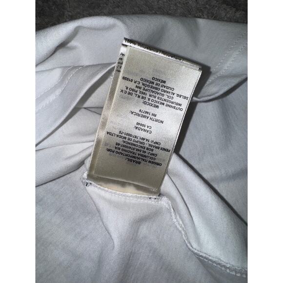 Fendi White Black Mesh Stripe Red FF Logo Short Sleeve Cotton T-Shirt Medium M - Picture 16 of 16